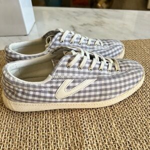 Tretorn Nylite‎ 4 Plus Sneakers Gray White Gingham Canvas